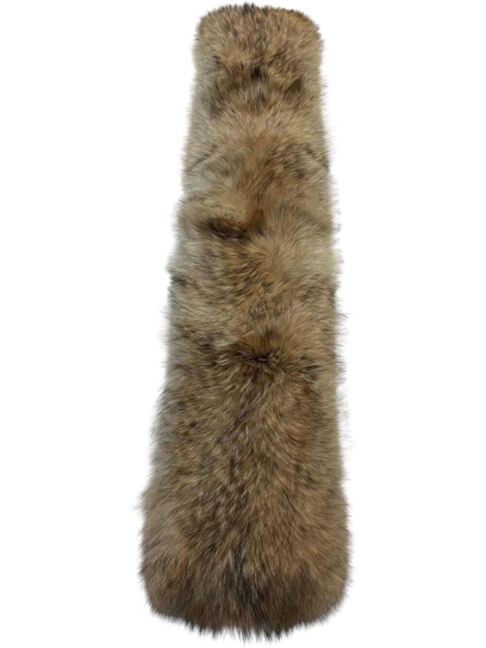 🦊 Coach Real Coyote Fur Scarf Natural Brown With Black Lining Brand New $698 🏷